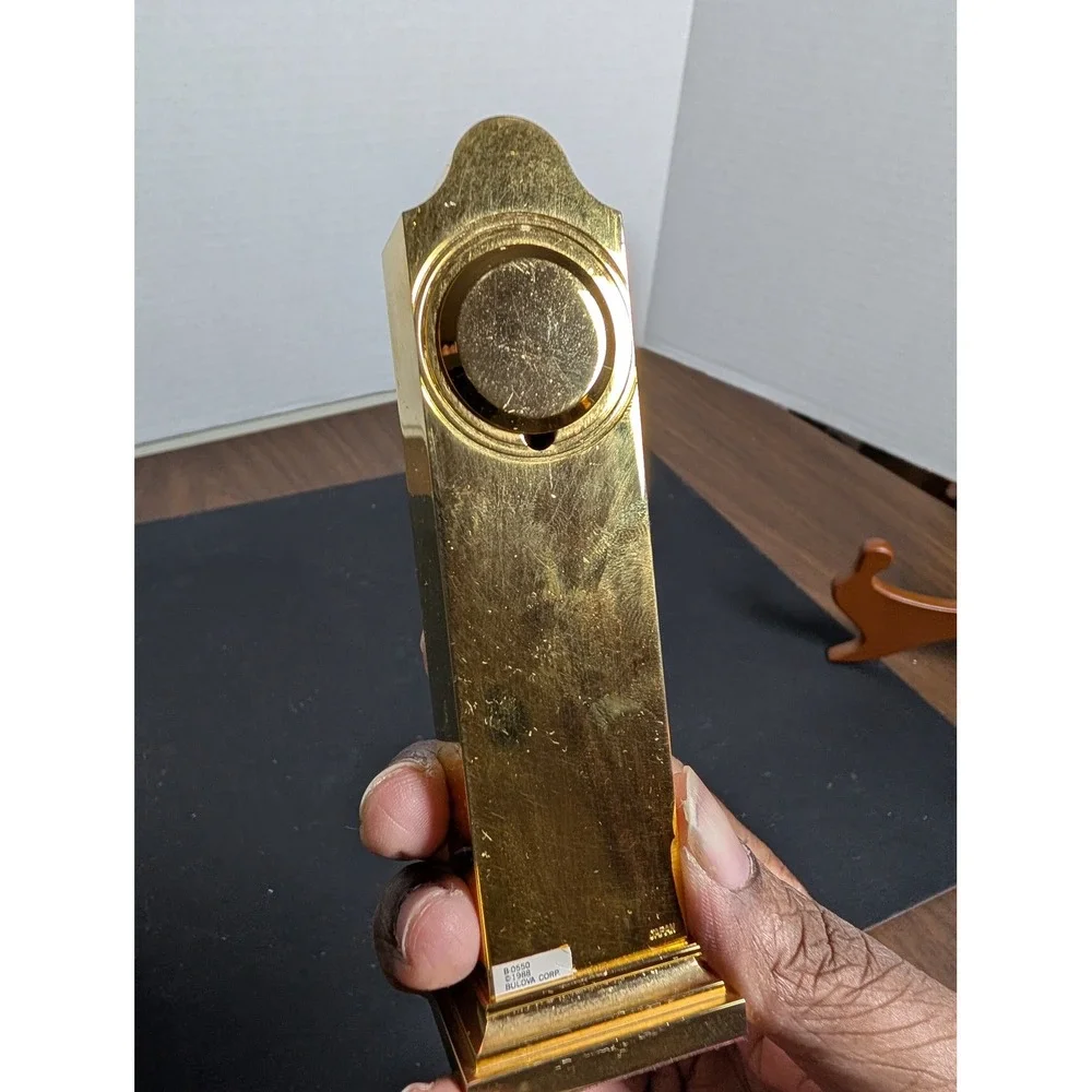 Vintage 1988 Bulova Miniature Canterbury Grandfather Clock B0550